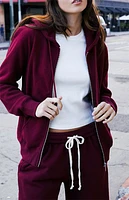 John Galt Burgundy Christy Full Zip Hoodie
