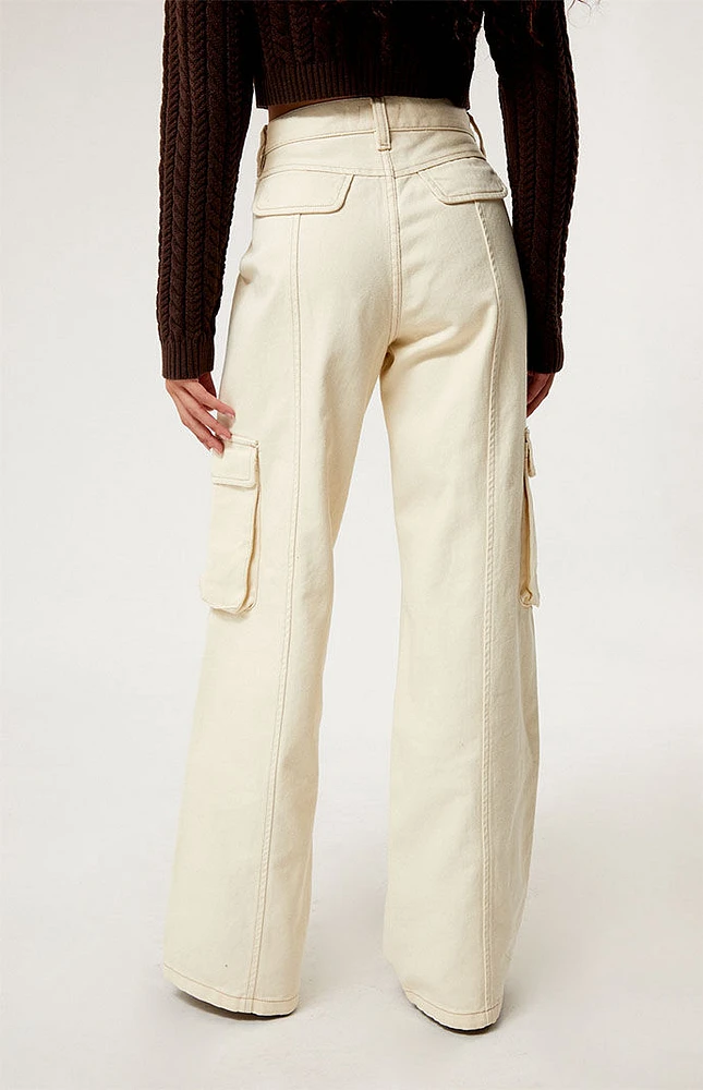 PacSun Vanilla Mid Rise Baggy Cargo Pants