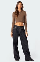 Edikted Montie Striped Long Sleeve T-Shirt