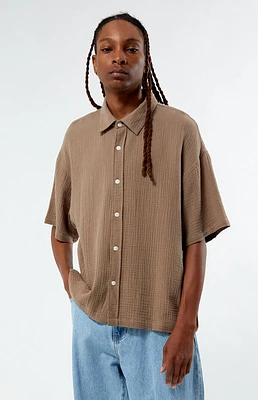 PacSun Cropped Boxy Camp Shirt