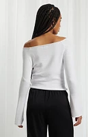 Beverly & Beck Off-The-Shoulder Flare Sweater