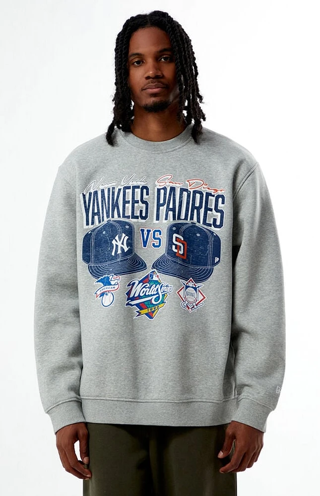 New Era NY Yankees Vs San Diego Padres Crew Neck Sweatshirt