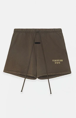 Fear of God Essentials Brown Heavy Fleece Soccer Sweat Shorts