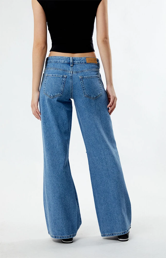 PacSun Eco Indigo Ripped Low Rise Baggy Jeans