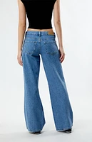 PacSun Eco Indigo Ripped Low Rise Baggy Jeans