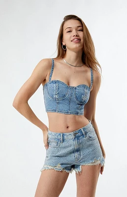 Pacsun Disco Party Denim Corset