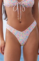 Kulani Kinis Moon Flower High Cut Y Cheeky Bikini Bottom