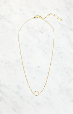 John Galt Circle Charm Necklace