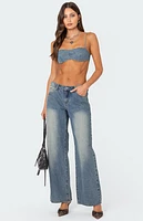 Edikted Brandy Denim Bralette