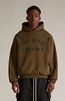 Fear of God Essentials Olive Fleece Hoodie