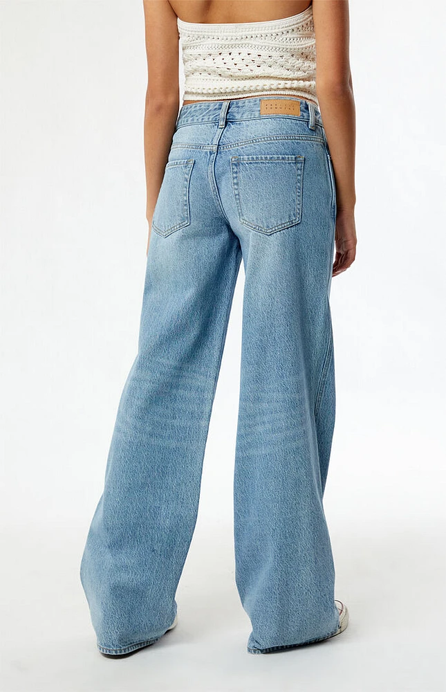 PacSun Medium Indigo Low Rise Baggy Jeans