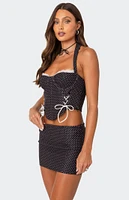 Edikted Laine Polka Dot Corset