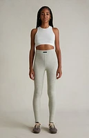 Fear of God Essentials Women's Heather Stone High Power Ribbed Knit Leggings