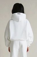 Fear of God Essentials Kids Cloud White Fleece Hoodie