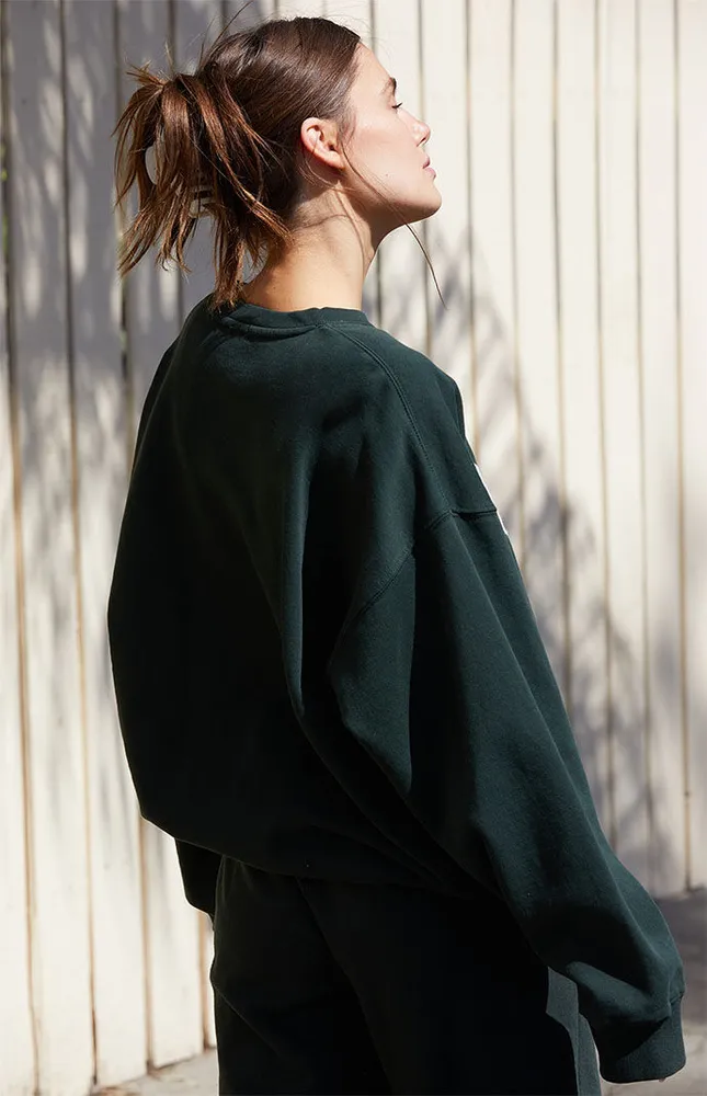 John Galt Green Erica Boston Crew Neck Sweatshirt