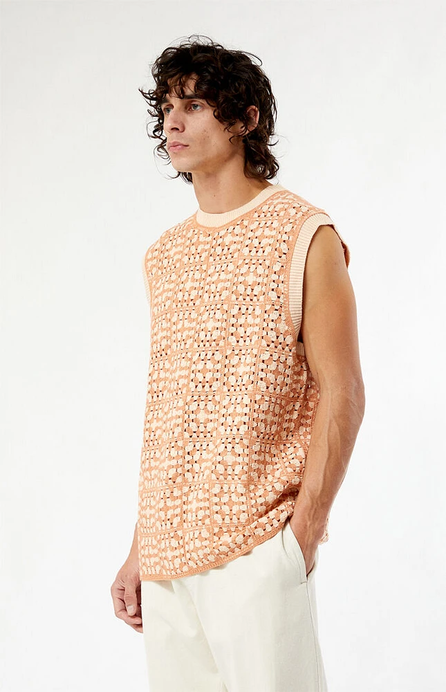 PacSun Pink Crochet Vest