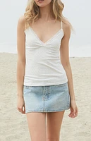 John Galt White & Blue Heart Amara Tank Top