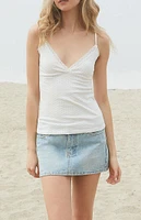 John Galt White & Blue Heart Amara Tank Top