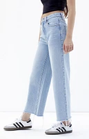 PacSun Light Indigo Cropped Wide Leg Jeans