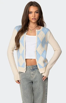 Edikted Maybelle Argyle Cardigan