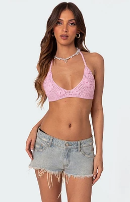 Edikted Missy Crochet Bra Halter Top