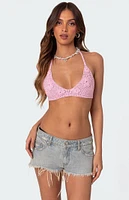 Edikted Missy Crochet Bra Halter Top