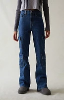 PacSun Eco Stretch Dark Indigo High Waisted Bootcut Jeans