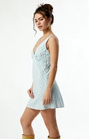 Your Favorite Plaid Deep V Neck Mini Dress