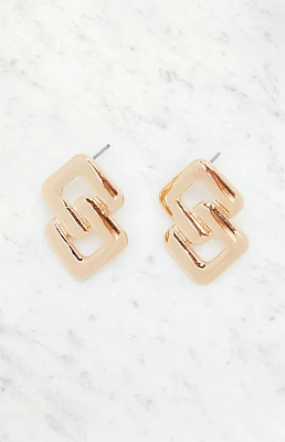 LA Hearts Square Drop Earrings