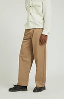 PacSun Tan Pleated Baggy Chino Pants