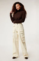 Vanilla Mid Rise Baggy Cargo Pants