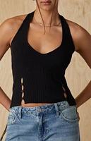 Your Favorite Button Front Sweater Halter Top