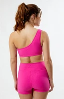Active Bold Ribbed One Shoulder Top