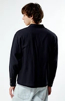 PacSun Black Cropped Classic Long Sleeve Shirt