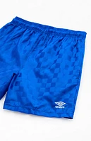 Umbro Kids Blue Checkboard Shorts