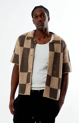 Pacsun Spence Open Knit Camp Shirt