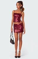 Edikted Cosmo Sequin Mini Skirt