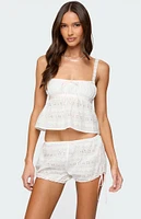 Edikted Mina Backless Eyelet Babydoll Top
