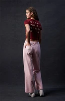 The Met x PacSun Pink Low Rise Baggy Jeans