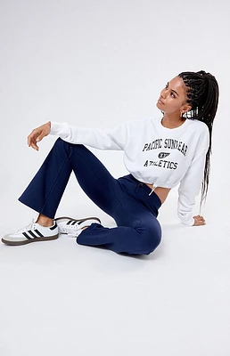 PacSun Pacific Sunwear Athletics Drawcord Cropped Sweatshirt