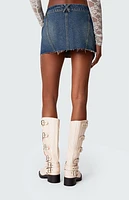 Edikted Donnie Washed Denim Mini Skirt