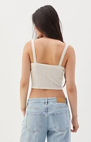 Est. PAC 1980 Birdie Pointelle Cropped Tank Top