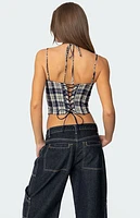 Edikted Leon Plaid Corset