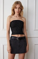 PacSun Eco Starry Night Mid Rise Denim Mini Skirt