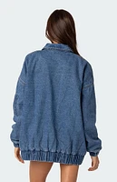 Edikted Sophie Oversized Washed Denim Coat