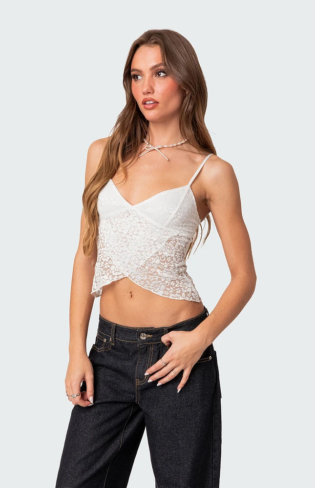 Ruby Sheer Lace Tank Top