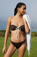 WEWOREWHAT Rope Tie Halter Bikini Top