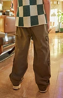 Pacsun Kids Stretch Olive E-Waist Porter Baggy Cargo Pants