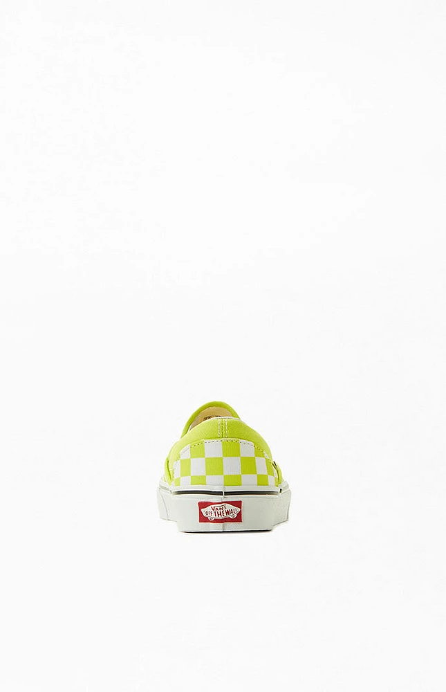 Vans Yellow Classic Checkerboard Slip-On Sneakers