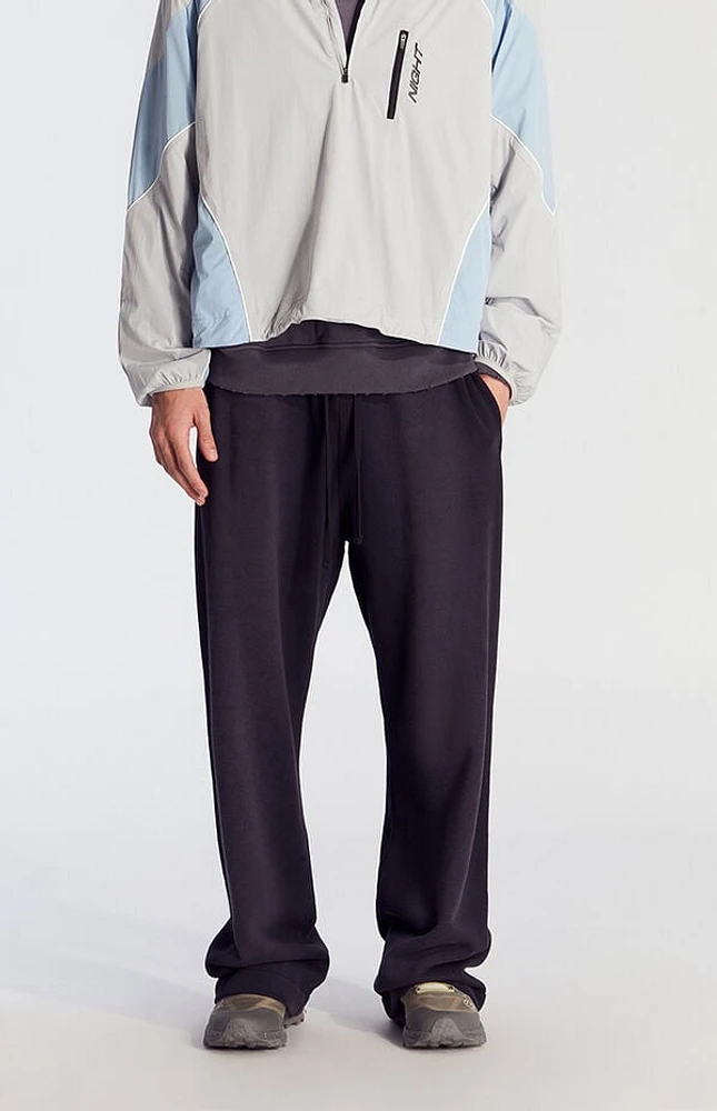 Pacsun Black Washed Fleece Extreme Baggy Sweatpants